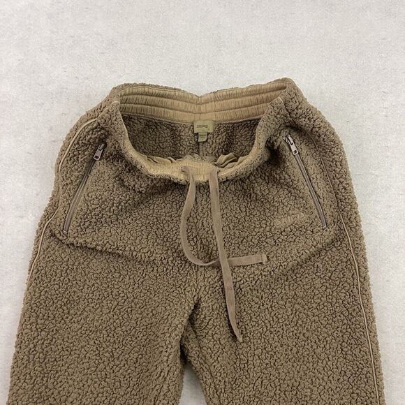 Skims Desert Teddy Track Pants Womens Small Brown Sherpa High Pile Fleece - Picture 10 of 11